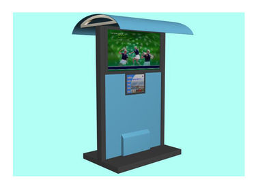 Мультимедиа рекламируя водоустойчивый киоск, систему киосков экрана касания LCD напольную с укрытием